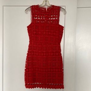 Lulu’s red lace sleeveless dress, small